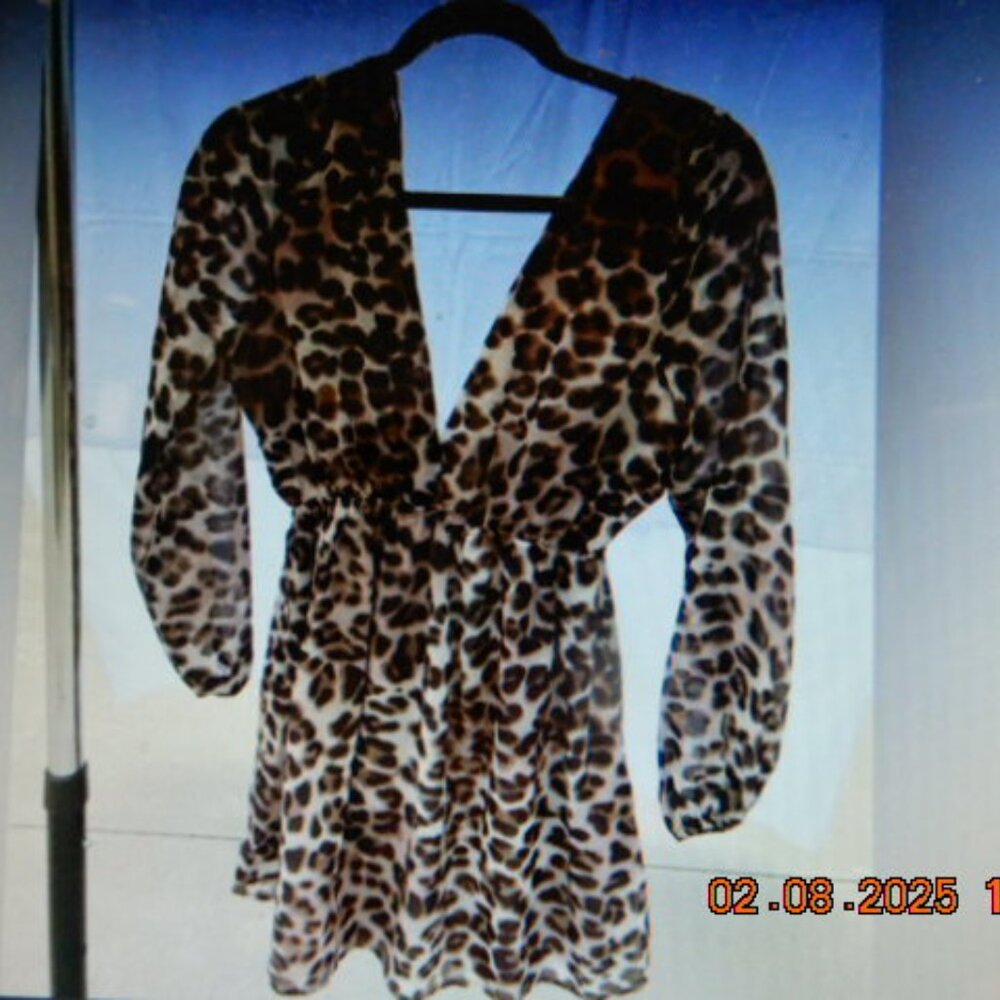 LEOPARD SUPER DOWN DRESS